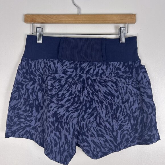 Athleta Trekkie North Shorts Women's 2 Navy Abstract Print Athleisure Outdoor - Picture 15 of 15